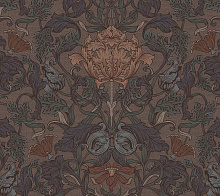 Коричневые обои с цветами Loymina British Style Garden Brit 11 022